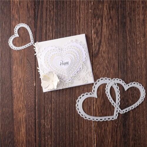 YaMinSanNiO Heart Frame Dies Metal Cutting Dies Scrapbooking for Album Card Making DIY Embossing Cuts New Craft 2020 Template