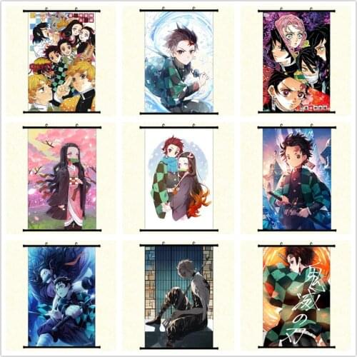 Demon Slayer: Kimetsu no Yaiba Anime Manga Wall Scroll Painting Picture Wallpaper Stickers Poster