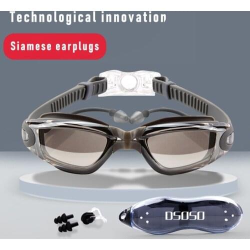 Optical Swimming Goggles Men Women Pool Earplug Professional Waterproof Swim Diving Glasses Eyewear
