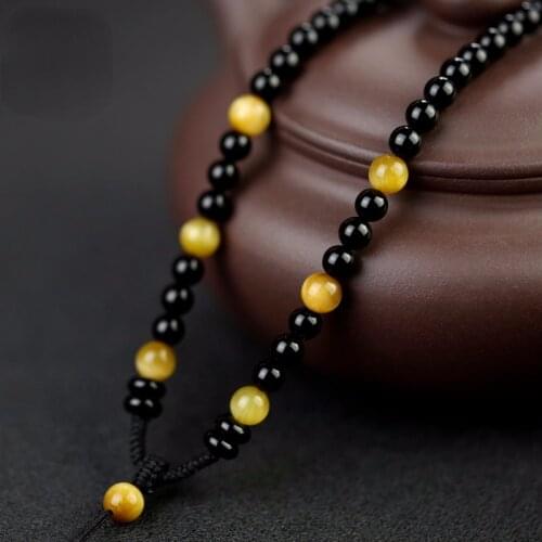 Natural Classic Hand Woven Jade Necklace Fashion Pendant Jewelry Black Rope Women Men Pendant