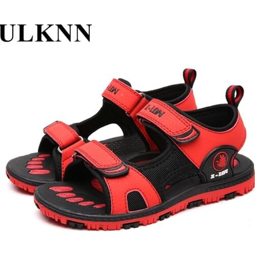 ULKNN Children Summer Sandals Fashion Boys Shoes 2021 Girls Spring Shoes Rubber Sole Footwears For Kids Soft Bottom 32-39 Sandal