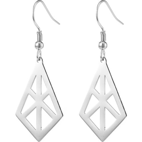 ZST001 2020 Unique Simple Korea drop earring Stainless Steel Geometrical Shape Fashion Earring women girl jewel