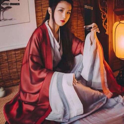 Oriental Hanfu Coat Chinese Traditional Han Tang Dynasty Ancient Elegant Cloak Women Dance Jacket Wear Red Cardigan for Men