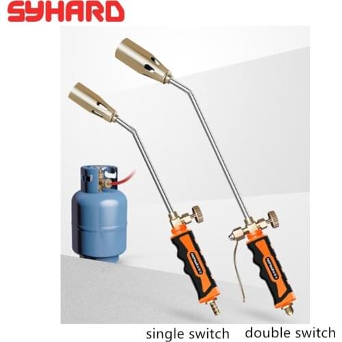 High quality size30/35/50mm liquefied gas welding gun double-switch Propane Torch Wand Ice Snow Melter Weed Burner Roofing