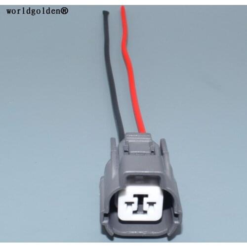 Worldgolden 2 Pin female car speaker plug auto wire Horn connector for Accord Excelle BYD BUICK Honda CITY 6189-0129