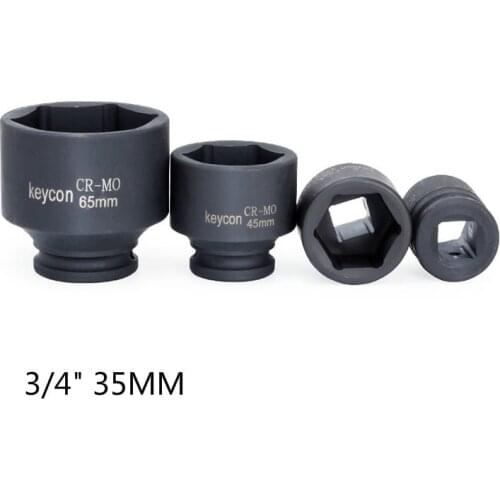 3/4" 35mm Heavy Duty Air Socket Adopter CR-MO Pneumatic Socket Wrench Head for Electric Impact Wrench Air Impact Wrenches 1pcs