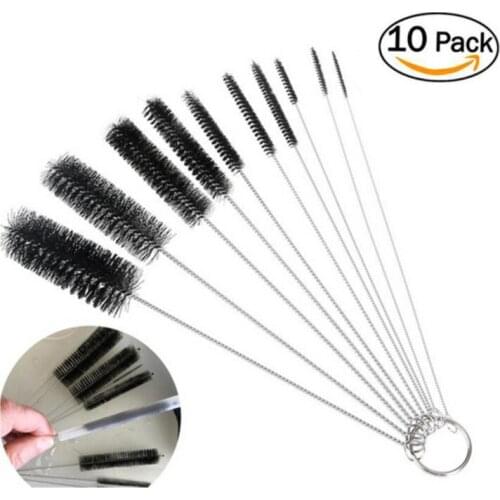 10Pcs/set Nylon Brush Drink Straws Sewing Machines Paint Spray Guns Cleaning Brush Cleaning Brush Multi-Functional Tools