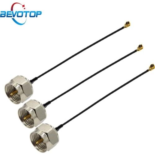 10PCS/LOT IPEX Cable F Male to uFL/u.FL/IPX/IPEX-1 Female Jack RG113 1.13MM RF Coaxial Pigtail 3G Antenna Extension Cable