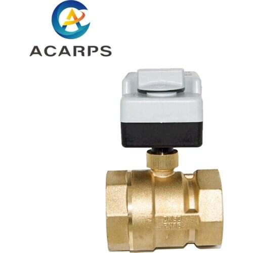 2" Brass Electric Ball Valve Motorized Ball Valve 3-Wire 2-Way Control Electric Ball Valve with Manual switch