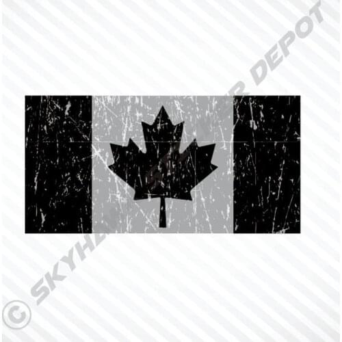 4" Canadian Flag Sticker Vinyl Decal Subdued Flag Sticker Maple Leaf Sticker Canada Car Decal Car Sticker Laptop Sticker Macbook