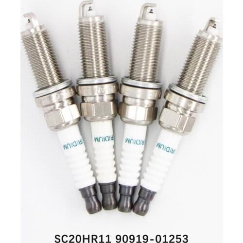4PCS Toyota Plug Iridium Spark Plug SC20HR11 For Corolla Matrix Scion Lexus Prius 90919-01253 SC20HR 11
