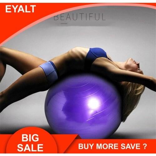 55cm Yoga Ball Sports Fitness Ball PVC Balance Mat Yoga Shaping and Thickening Yoga Ball Fitness