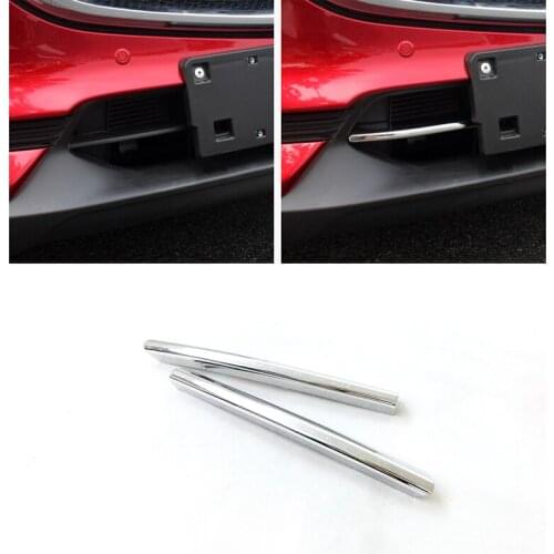 ABS Chrome For Mazda CX-5 CX5 2017 2018 Front Grille Grill Bottom Sticker Cover Decoration Car Styling Accessories 1pcs