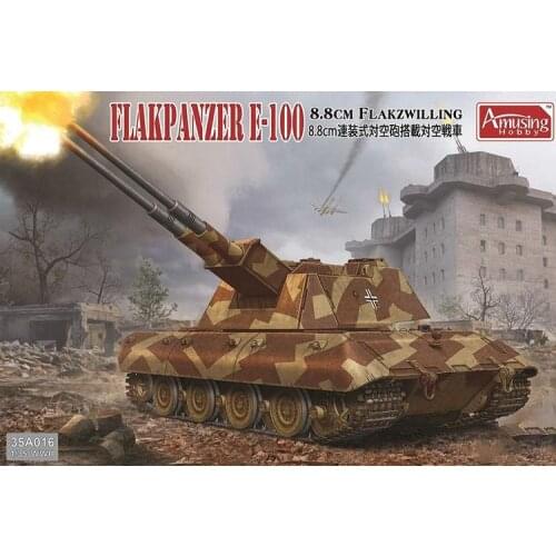 Amusing Hobby 35A016 1/35 Scale Flakpanzer E-100 8.8cm Flakzwilling - Model Kit