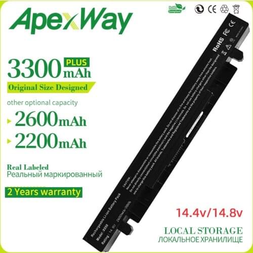 ApexWay New Laptop Battery For Asus A41-X550 A41-X550A A450 A550 F450 F550 F552 K550 P450 P550 R409 R510 X450 X550C X550A X550CA