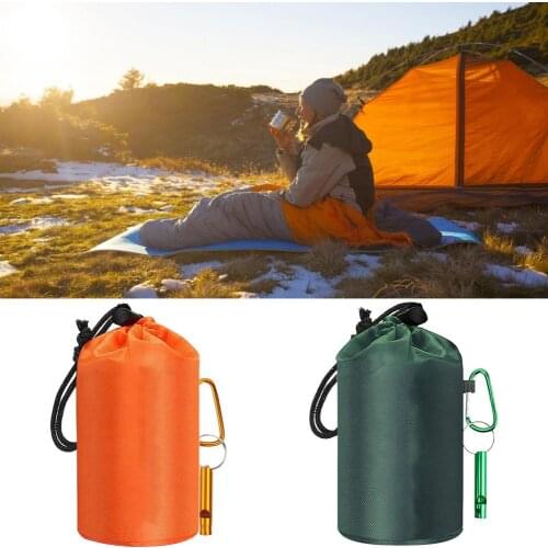 Emergency Thermal Sleeping Bag Camping Sleeping Sack Portable Blanket Outdoor Waterproof 26 Micron Orange PE Single Bivy Sack