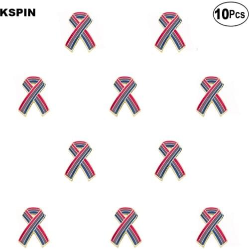Bisexual pride Flag Brooches Lapel Pin Flag badge Brooch Pins Badges 10Pcs a Lot