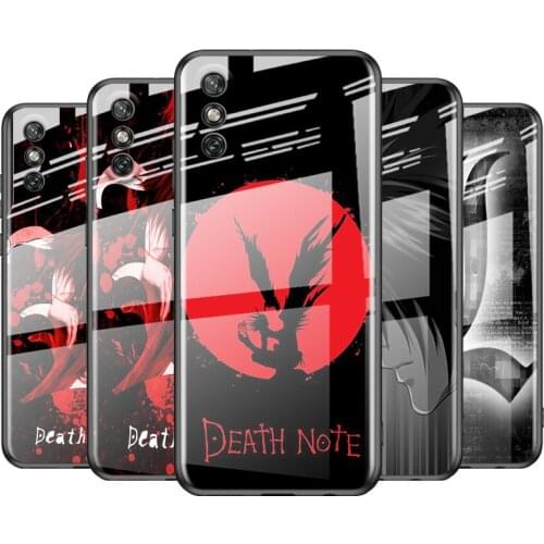 Tempered Glass Cover Anime Death Note For Huawei Y6 Y7 Y9 Y5P Y6P Y8S Y8P Y9A P Smart Z 2019 2020 2021 Phone Case