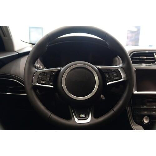 For Jaguar XFL XE F-pace X761 E-pace Car Aluminum Steering Wheel Decoration Ring Trim 3D Sticker Decals Auto Accessories