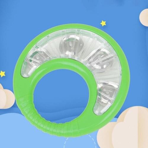 Double Sided Green Musical Percussion Orff Hub Tambourine Teaching Toy for Children Gift Musical Percussion