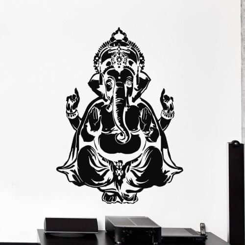 Ganesha Head Elephant Indian God Hinduism Vinyl Wall Decal Home Decor Bedroom Room Art Mural Wall Stickers Gift