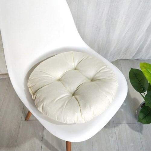 Round Cushion Office Chair Sofa Cotton Linen Cushions Car Tatami Geometric Cushions Japanese Decoration Style Seat