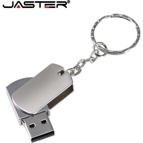 JASTER Metal USB Flash Drives Silver Pen drive 128 gb Pendrive Mini USB stick Business Memory Stick Custom logo Flash Disk gifts