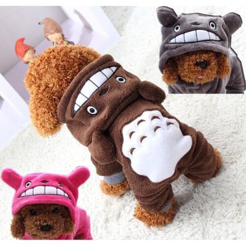 Cute Warm Dog Clothes For Small Gogs Girl BoySoft Autumn Winter Pet Clothing Kawaii Chihuahua Clothes Cartoon Pet Outfit