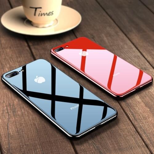 Fashion Plating Tempered Glass Phone Case for iPhone XS Max XS XR Cover Soft TPU Edge Cases For iPhone XS Coque