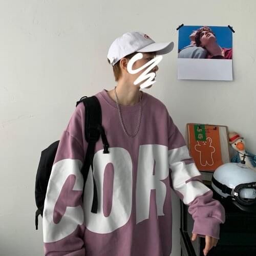 2021 Men Streetwear Hip Hop Big Letters Printed Hoodies Pullover Harajuku Vintage Male Japanese Sweatshirt