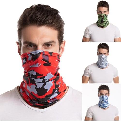 Men Women Camouflage Sunscreen Hiking Scarf Bandana Breathable Cycling Half Face Mask Outdoor Fishing Sports Sunscreen Scarf