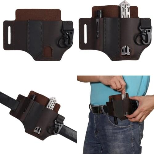 Hunting Holster EDC Tactical Tool Leather Case Imitation Leather Brown