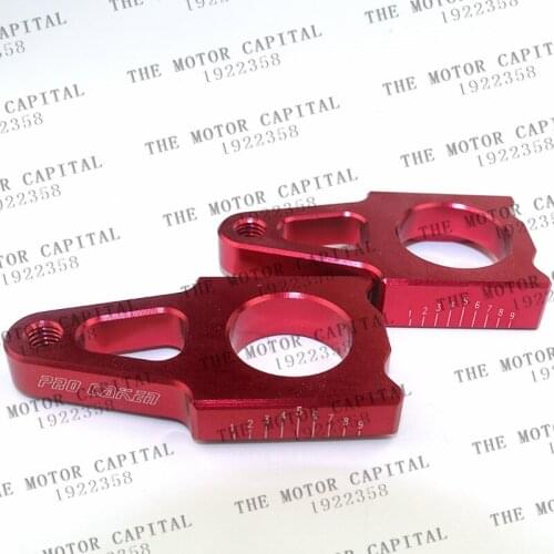 Pair CNC Rear axle Slider blocks Spindle Chain Adjuster Falling Protection cap for YZ250F YZ450F YZ250X YZ250FX WR250F dirtbike