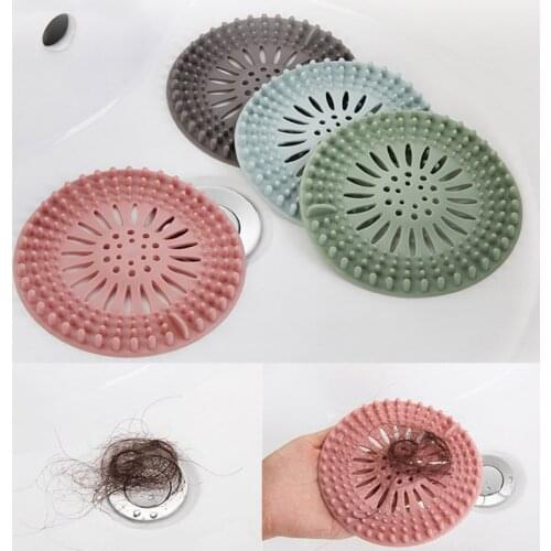 Silicone Hair Stopper Sink Filter Shower Drain Covers Portable Bathroom Bathtub Supplies Drain Strainer Kitchen Accessories