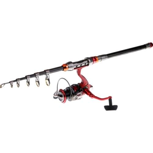 Telescopic Fishing Rod and Reel Combos Spinning Fishing Pole 2.1m 2.4m 2.7m