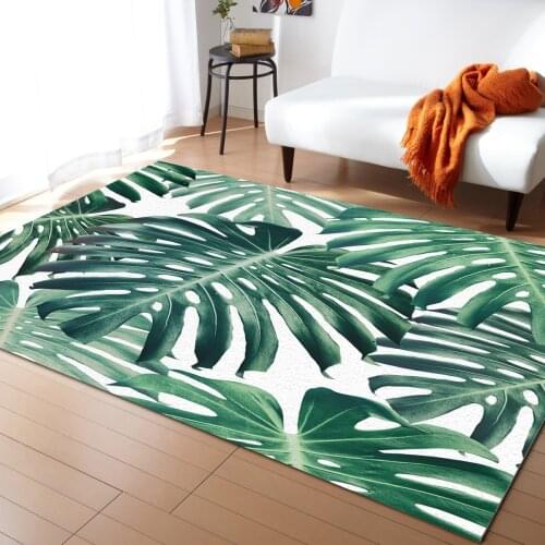 Turtle Tropical Palm Leave Carpet Bedroom Room Bedside Blanket Rug for Living Room Cloakroom Carpet Bedroom Decor