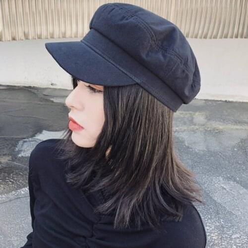 MZ2332 Vintage Flat Top Newsboy Cap Spring Summer Cotton Captain Sailor Army Cap Men Women Berets Artist Painter Hat Beret Cap