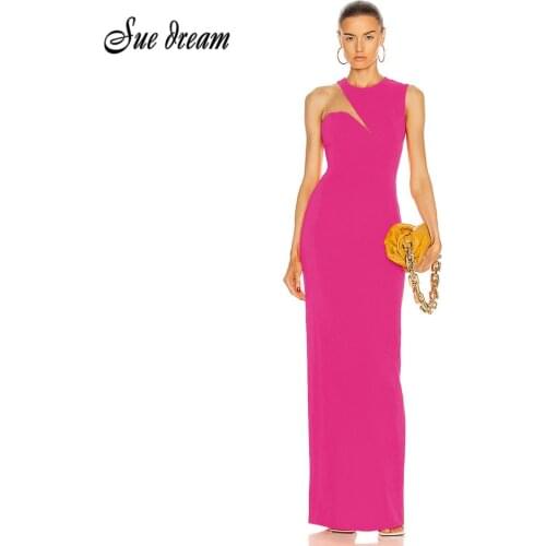 High Quality Sexy O-neck Orange Black Rose Red Bodycon Rayon Bandage Dress Elegant Club Party Long Dress Vestidos