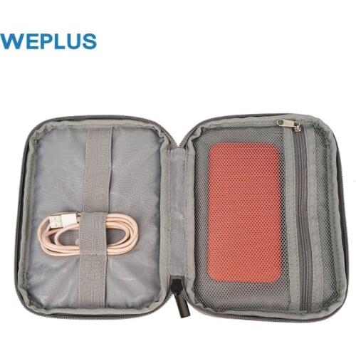 2019 WEPLUS women travel Digital Bags Waterproof USB Cable Hard Disk Wires Case Power Bank Mobile Phone Organizer Accessories