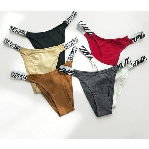 Cotton Sexy Panties Women Briefs Zebra Printed Girls Seamless G string Sports Thong Low Waist Shorts T-back Fitness Size S-XL