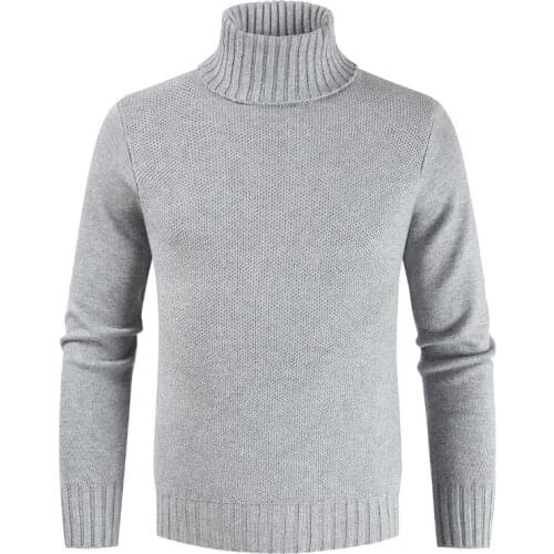 2020 Autumn & Winter New Arrival Long Sleeve Korean Slim High Collar Solid Color Sweater Casual Multicolor Sweater Free Shipping