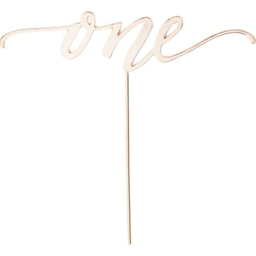 Golden Crystal ONE Cake Topper 1st First Birthday Cake Topper Birthday Decor