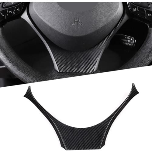 1PCS ABS Plastic Carbon Fiber ColorCar Inner Steering Wheel Decorative Cover Trims For Toyota C-HR CHR 2016 2017 Car Styling