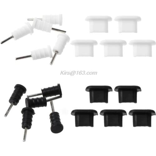 10 Sets Charging Port Micro USB Plug Protection 3.5mm Earphone Jacksets Dustpremoval Tool fooof SIM Card Rr Smart Phone