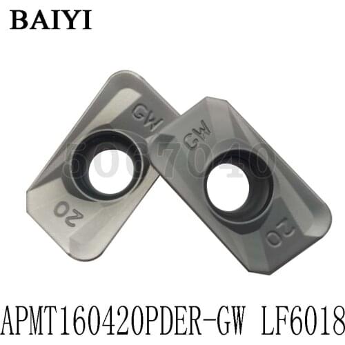 10pcs CNC milling insert APMT160420PDER-GW LF6018 large arc angle APMT160420PDER-GW steel casting square shoulder milling blade