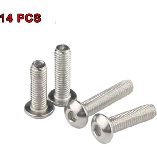 14PCS/SET For Yamaha Fender Bolt Screw YFZ450 Banshee YFZ350 Raptor Blaster Warrior Wolverine Fender plastic repair screw