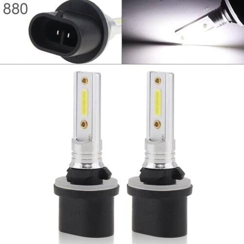 2pcs Car Headlight Fog Blubs 12V 880 COB SMD Light 1200LM 6500K-7500K White Driving Running Car Lamp Auto Light Bulb for SUV Car