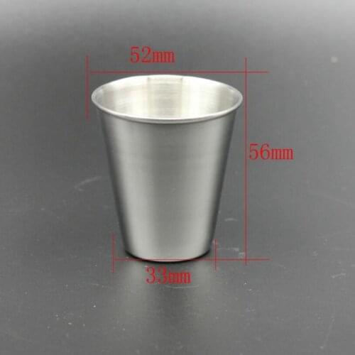 4Pcs/Set 70Ml Stainless Steel Coffee Cup Portable Coffee Wine Cup Outdoor Camping Travel Mug Cup Set with Leather Case