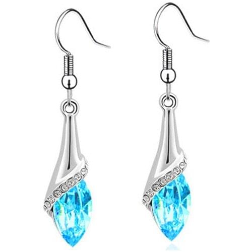 6 Fashion Colors Bling Crystal Clear Rhinestone Water Drop Pendant Beautiful Drop Earrings for Women Dangle Earrings