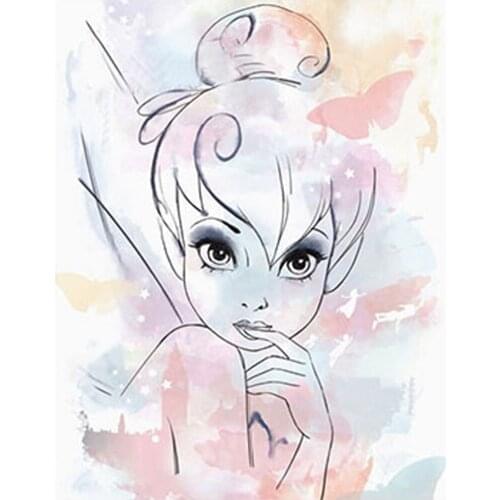 Butterfly Girl DIY 5D Diamond Painting Full Square/Round Mosaic 3D Embroidery Cartoon Christmas Art Pictures Decor Sticker CV587